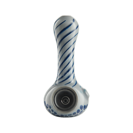 Eyce ORAFLEX Honeycomb Spoon Pipe in blue with durable silicone design, front view on white background