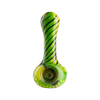 Eyce ORAFLEX Honeycomb Spoon Pipe in Grnblkyel variant, durable silicone, front view on white