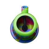 Eyce Oraflex Silicone Dab Rig in multicolor, 5" size, 10mm female joint, top view on white background