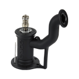 EYCE Rig 2.0 Silicone Dab Rig in Black with Titanium Nail - Angled Side View
