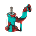 EYCE Rig 2.0 Dab Rig in Coral Snake Teal/Dark Orange with Titanium Nail - Angled View