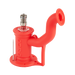 EYCE Rig 2.0 Heli Red Silicone Dab Rig with Titanium Nail - Angled Side View