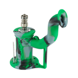EYCE Rig 2.0 Dab Rig in Urban Green, Silicone Body with Titanium Nail, Side View