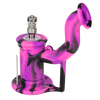 Eyce Rig II - Bangin Purple Silicone Dab Rig with Titanium Nail, 90 Degree Joint - Front View