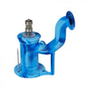 Eyce Rig II in Blue Marble, 90 Degree Joint, Compact Silicone Dab Rig with Titanium Nail, Side View