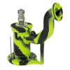 Eyce Rig II silicone dab rig in Creatrgrn, 90 degree joint, side view, portable design