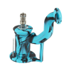Eyce Rig II in Epic Teal, portable silicone dab rig with titanium nail, front view on seamless background