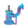 Eyce Rig II in Mermaid Purple, 90 Degree Titanium Nail, Portable Silicone Dab Rig, Side View