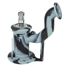 Eyce Rig II in Smokeblk - Compact Silicone Dab Rig with Titanium Nail - 90 Degree Joint