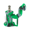 Eyce Rig II in Urbangrn, portable silicone dab rig with titanium nail, 90 degree joint, side view