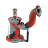 Eyce Rig II in Urbanred, silicone dab rig with titanium nail, 90-degree joint angle, portable design