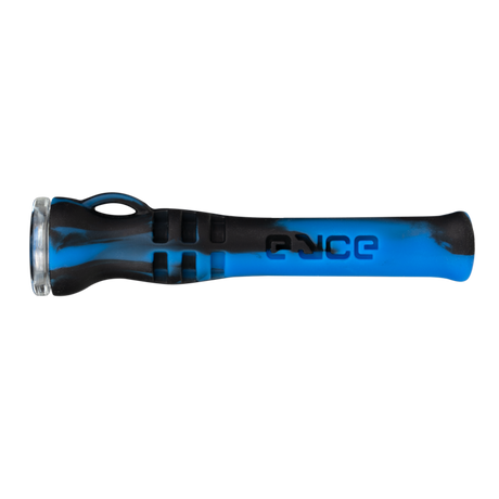 Eyce Shorty Taster in Deep Blue, Durable Silicone One-Hitter Pipe, Side View on White Background