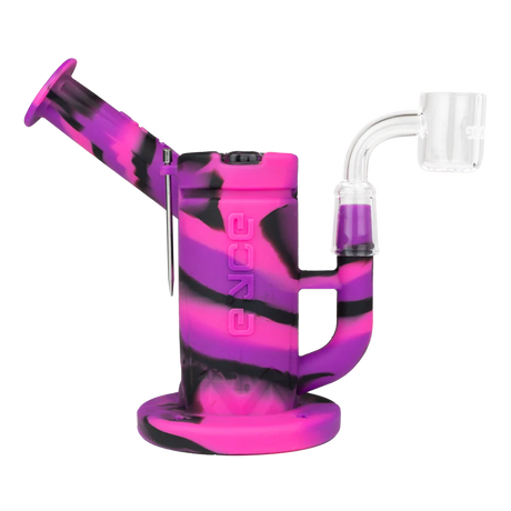Eyce Sidecar Dab Rig in Bangin color, compact silicone design with honeycomb percolator, 90-degree joint