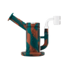 Eyce Sidecar Silicone Dab Rig in Camo with Honeycomb Percolator and Quartz Banger - Front View