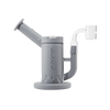 Eyce Sidecar Dab Rig in Coolgry, Portable Silicone with Honeycomb Percolator and Quartz Banger, Side View