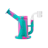 Eyce Sidecar Dab Rig in Coralreef - Silicone Build, 90 Degree Quartz Banger, Honeycomb Percolator