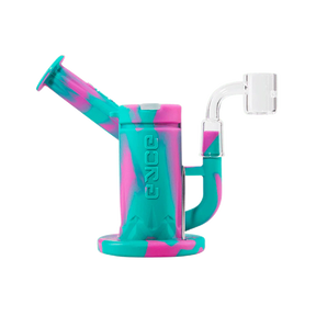 Eyce Sidecar Dab Rig in Coralreef - Silicone Build, 90 Degree Quartz Banger, Honeycomb Percolator