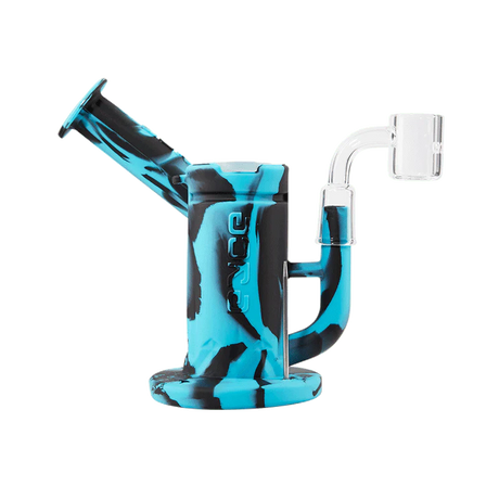 Eyce Sidecar Dab Rig in Epic Teal with Honeycomb Percolator, 90 Degree Joint, and Silicone Body