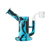 Eyce Sidecar Dab Rig in Epic Teal with Honeycomb Percolator, 90 Degree Joint, and Silicone Body