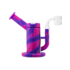 Eyce Sidecar Silicone Dab Rig in Purple with Honeycomb Percolator and Quartz Banger