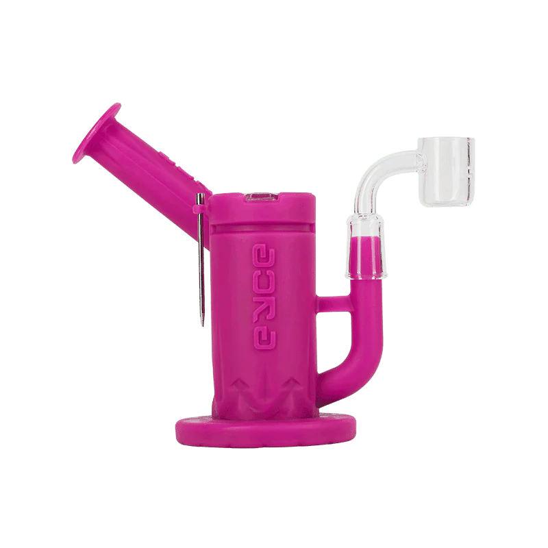 EYCE Sidecar Rig in Magenta with Honeycomb Percolator and 14mm Joint, Durable Silicone