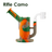 Eyce Sidecar Rig in Rifle Camo with Honeycomb Percolator and 14mm Joint - Angled View