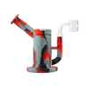 Eyce Sidecar Dab Rig in Urbanred with Honeycomb Percolator and Quartz Banger - Side View