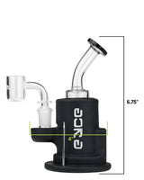 Eyce Spark Dab Rig in Black, Side View, with Showerhead Percolator for Smooth Hits, 14mm Joint
