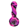 Eyce Spoon hand pipe in Bangin color, portable silicone with borosilicate glass bowl, front view