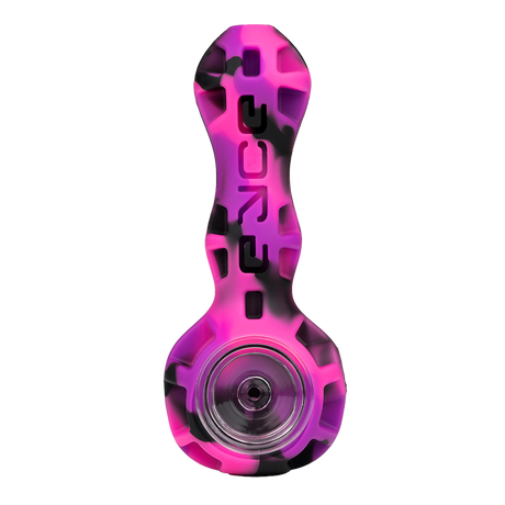EYCE Spoon Hand Pipe in Pink/Purple Camo, 4" Silicone, Durable & Portable