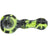 Eyce Spoon hand pipe in Chronic Green, silicone with glass bowl, top view, compact and durable