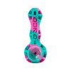 Eyce Spoon hand pipe in Coralreef, portable silicone design with borosilicate glass bowl, front view
