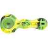 Eyce Spoon hand pipe in Jamaica color scheme, compact design, made with silicone and borosilicate glass.