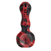Eyce Spoon hand pipe in Luciferred with durable silicone body and borosilicate glass bowl, front view
