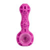 Eyce Spoon in Magenta, Silicone Hand Pipe with Borosilicate Glass Bowl, Portable Design - Front View