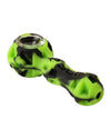 Eyce Spoon hand pipe in Urbangrn, silicone with borosilicate glass bowl, portable design