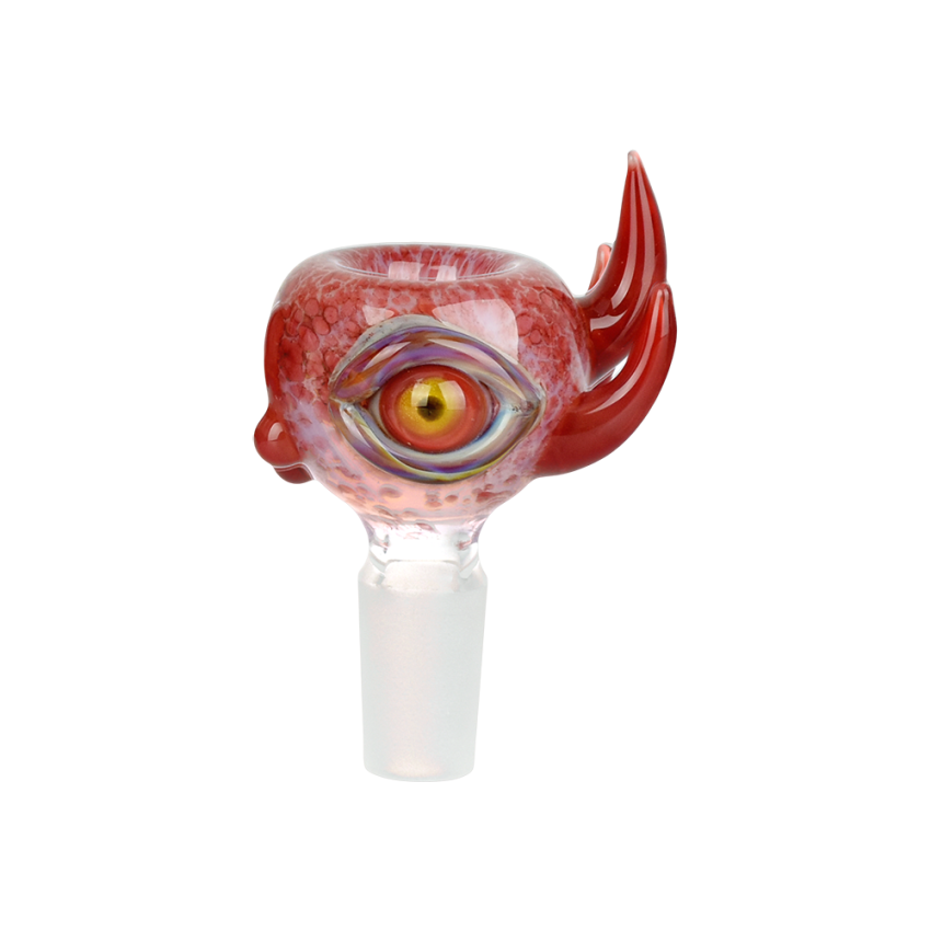 Eyeball Glass Herb Slide | 14mm M | Assorted Colors | 5ct Bundle