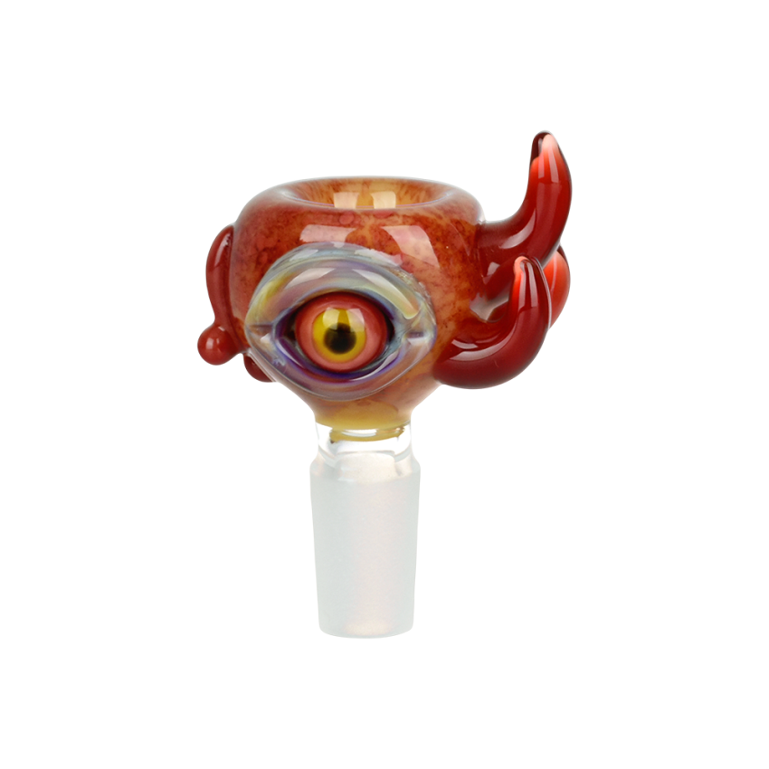 Eyeball Glass Herb Slide | 14mm M | Assorted Colors | 5ct Bundle