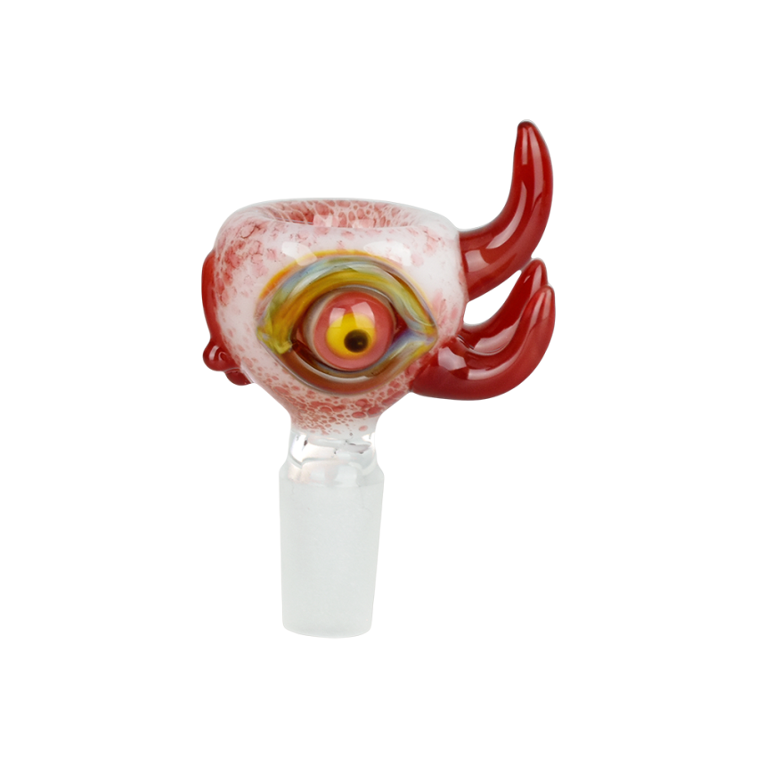 Eyeball Glass Herb Slide | 14mm M | Assorted Colors | 5ct Bundle