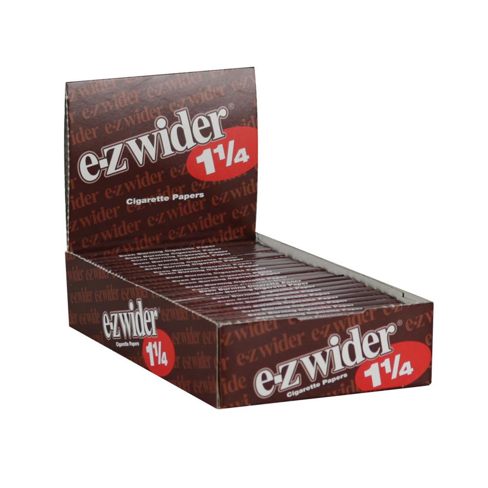 EZ Wider Double Wide Rolling Papers 24 Pack display box, front view on white background