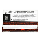 EZ Wider Rolling Papers pack open to display sheets with QR code for authenticity