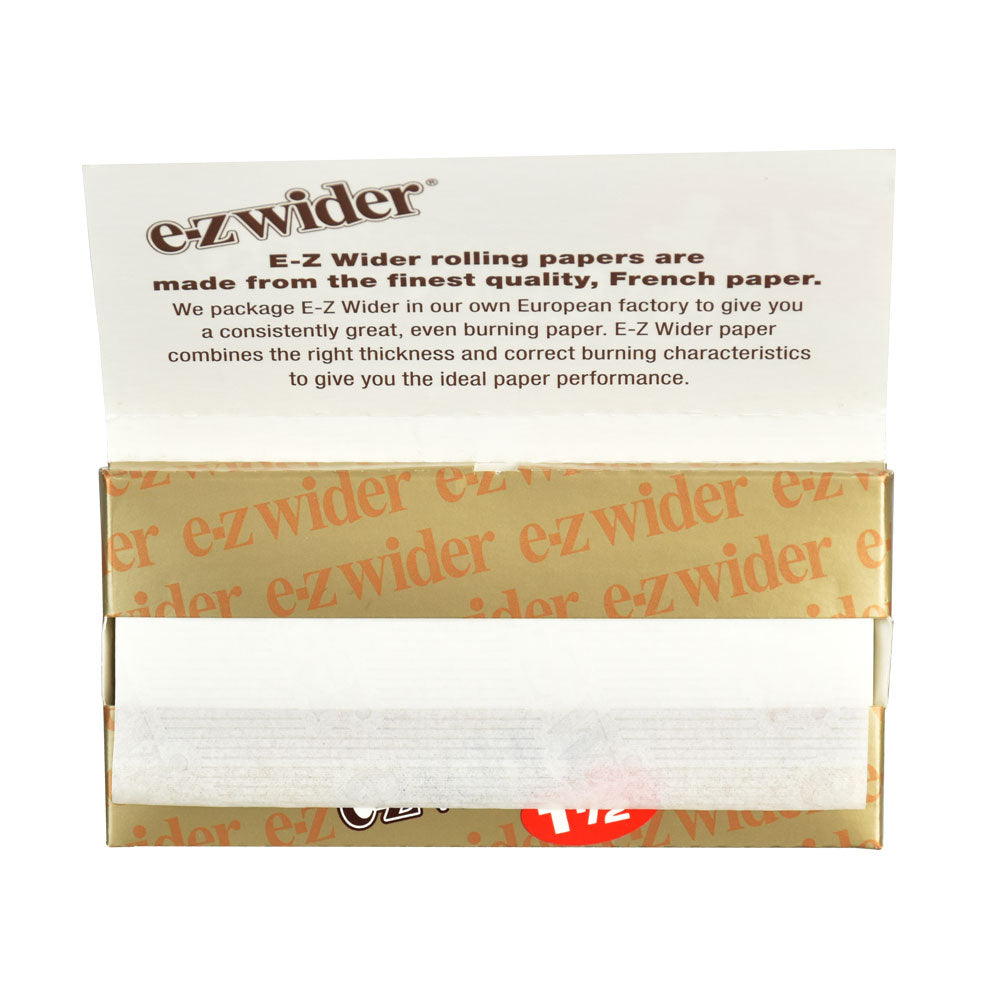 EZ Wider Rolling Papers Gold 24 Pack, front view on white background