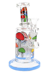 Glow-in-the-Dark Mushroom Bong “Shroom Eye” – Tree Perc – 14.5 mm Female – 6.5″