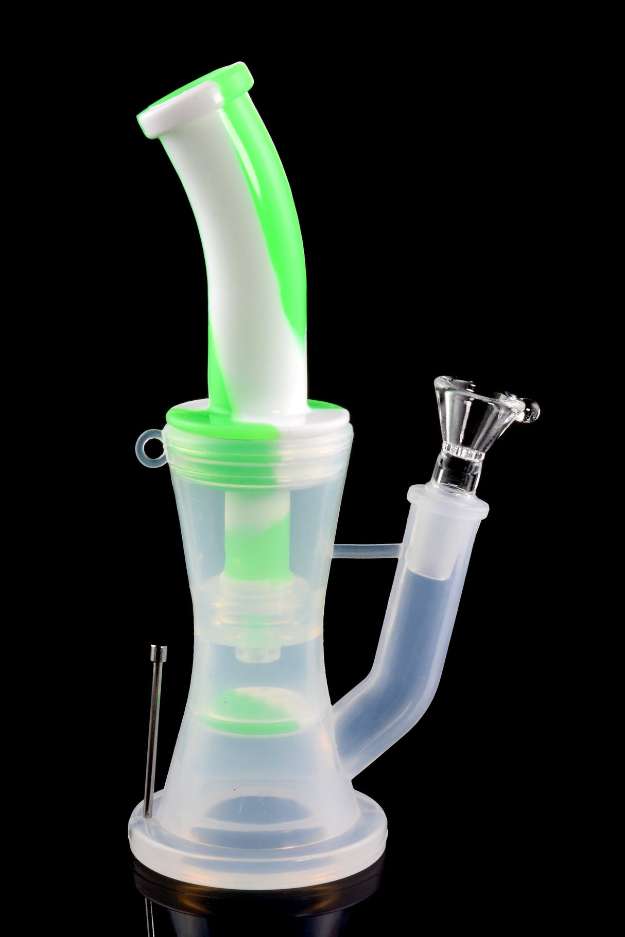 2-Part Silicone Bong “Hive Pop” – Honeycomb-to-Dome Percs – 8½″