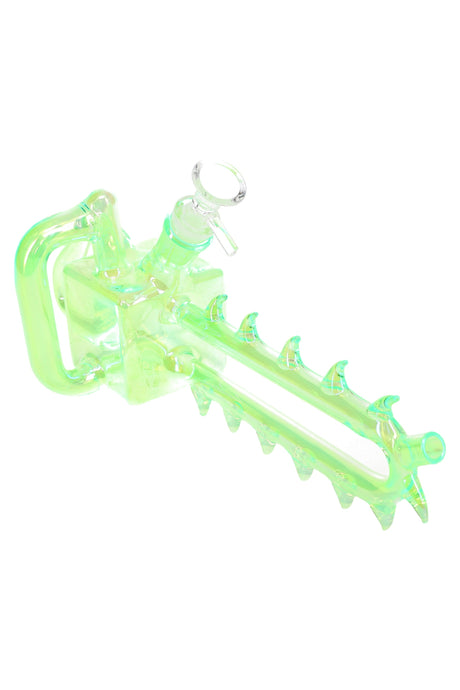 Glass Chainsaw Bong “RipSaw” – Glass-on-Glass – 11″ – Assorted Colors