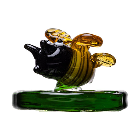 Human Grade borosilicate glass carb cap shaped like a bee