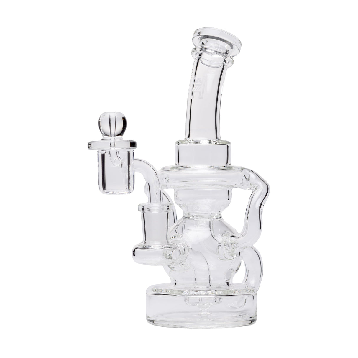 Human Grade Stubby Klein Glass Recycler Dab Rig