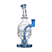 CALIBEAR FAB EGG Dab Rig with clear glass and blue accents, front view on white background