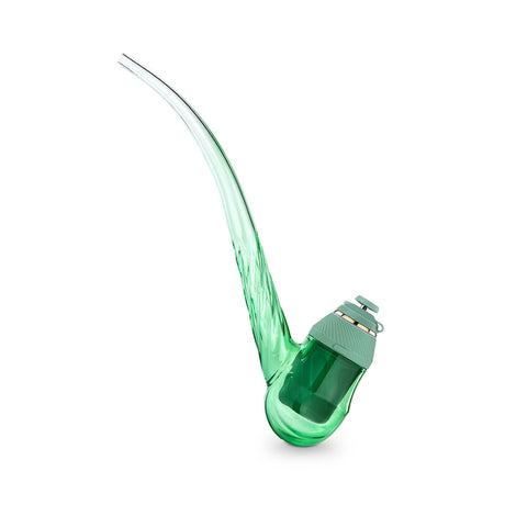 Puffco Wizard Pipe in Flourish - Ergonomic Hand-Blown Glass, Side View on White Background