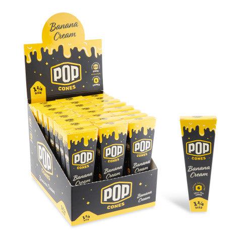 Pop Cones 1 ¼ Size Unbleached 6pk Cones - 24ct Display